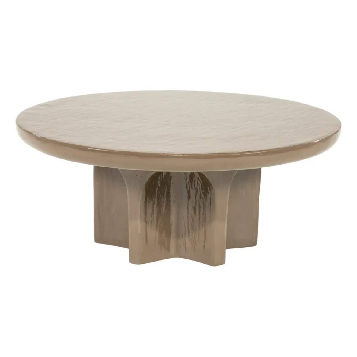 Circolo large Couchtisch 80x80x32 cm Eisen braun