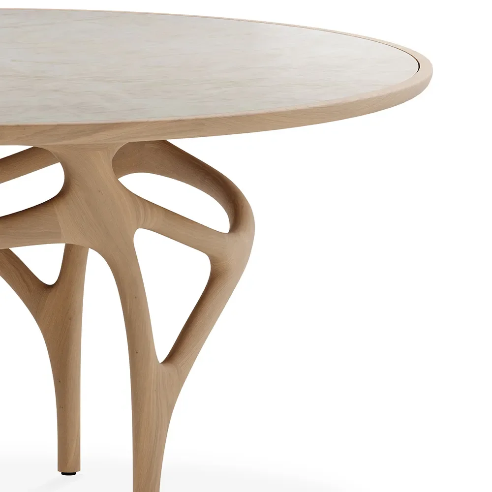 Cena Esstisch 150 cm lackierte Eiche / beige Quarzit