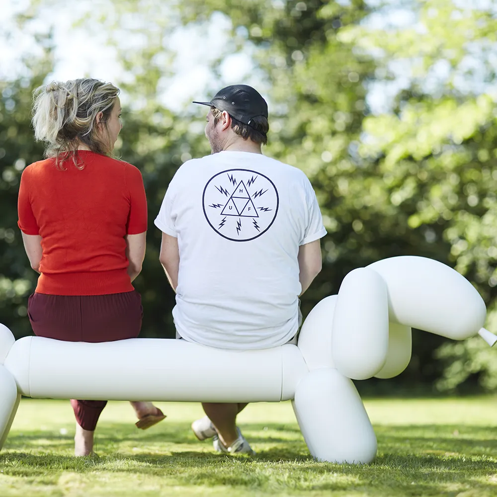 Attackle! Gartenbank weiß