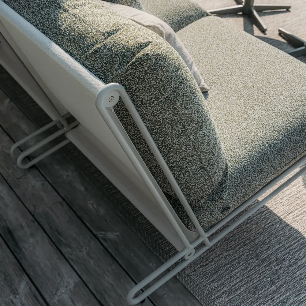 Blixt Sessel Light Grey/Teddy Verde