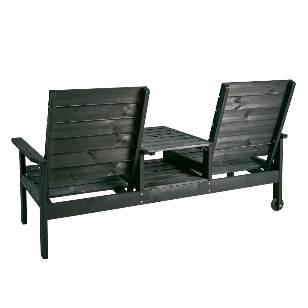 DU o JA 2-Sitzer-Sofa Schwarz