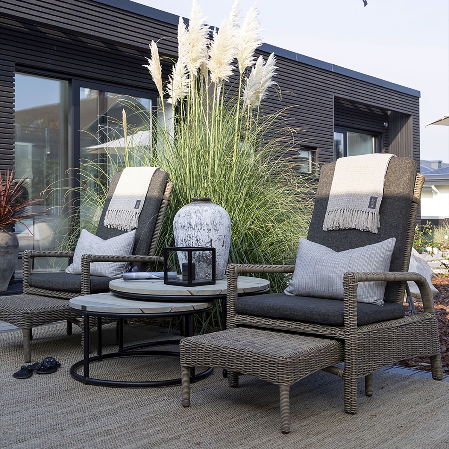 Tampa Sonnenbank aus künstlichem Rattan