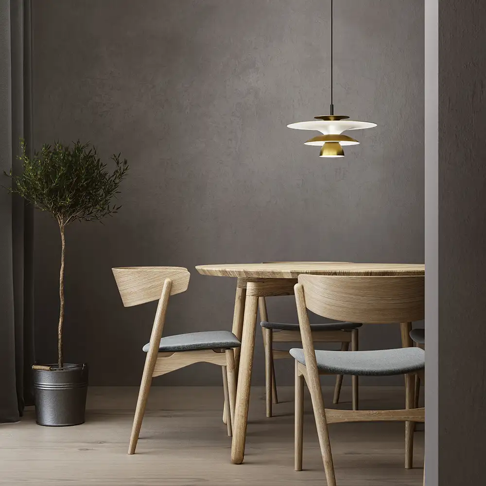 Picasso Pendelleuchte 380 mm Messing antik