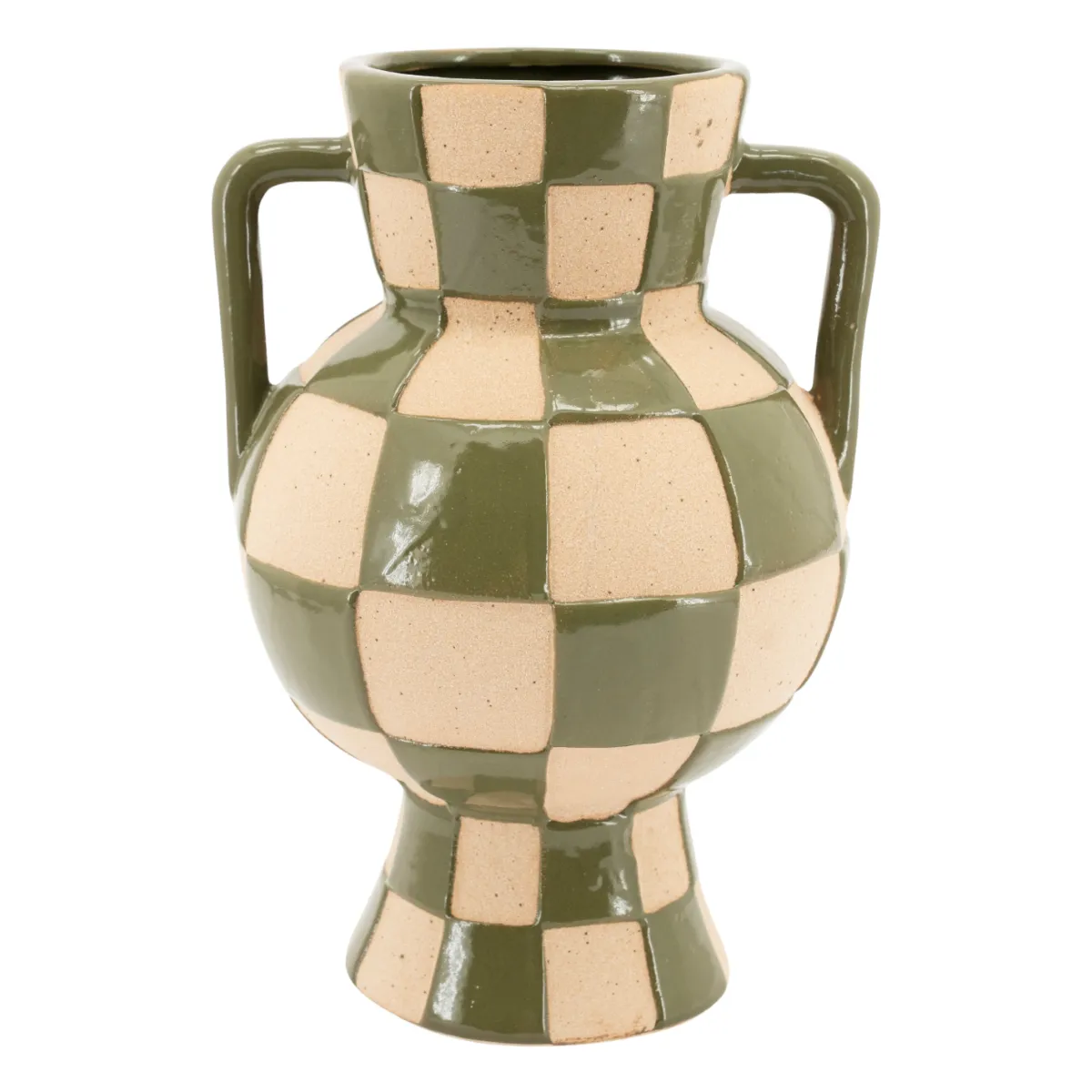 Blocsy 3 Vase 19,5x18,5x28 cm Steingut Grün
