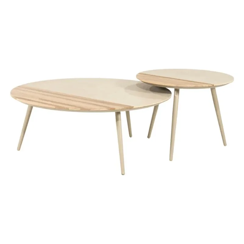 Diago (set of 2) 80x80x32 cm / 50x50x39 cm Teak natur