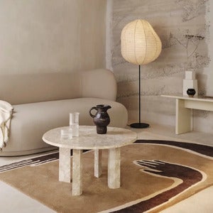 Pose Getufteter Teppich 200x300 cm - Dunkler Kaffee/Gebrochenes Weiß