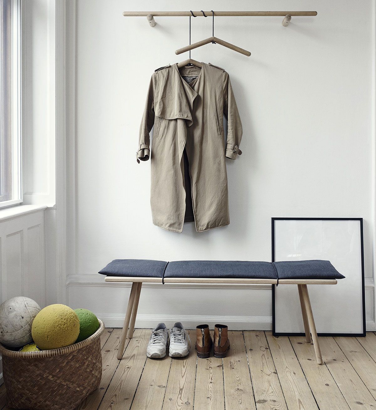 Georg Bank 124X38 cm Eiche Schwarz