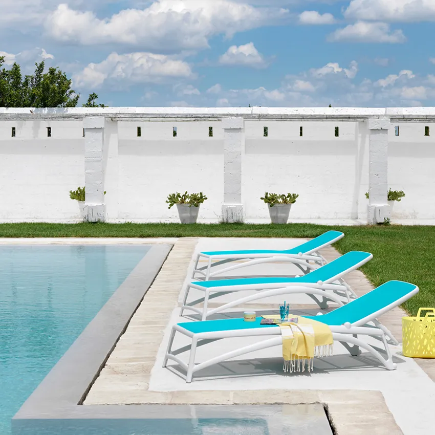 Atlantico Sonnenbank Weiß-Celeste