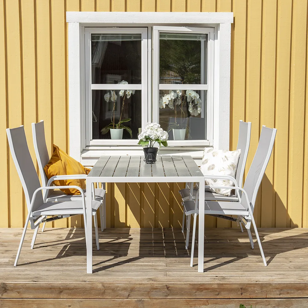 Copacabana Sessel Weiß/Grau 2er-Pack