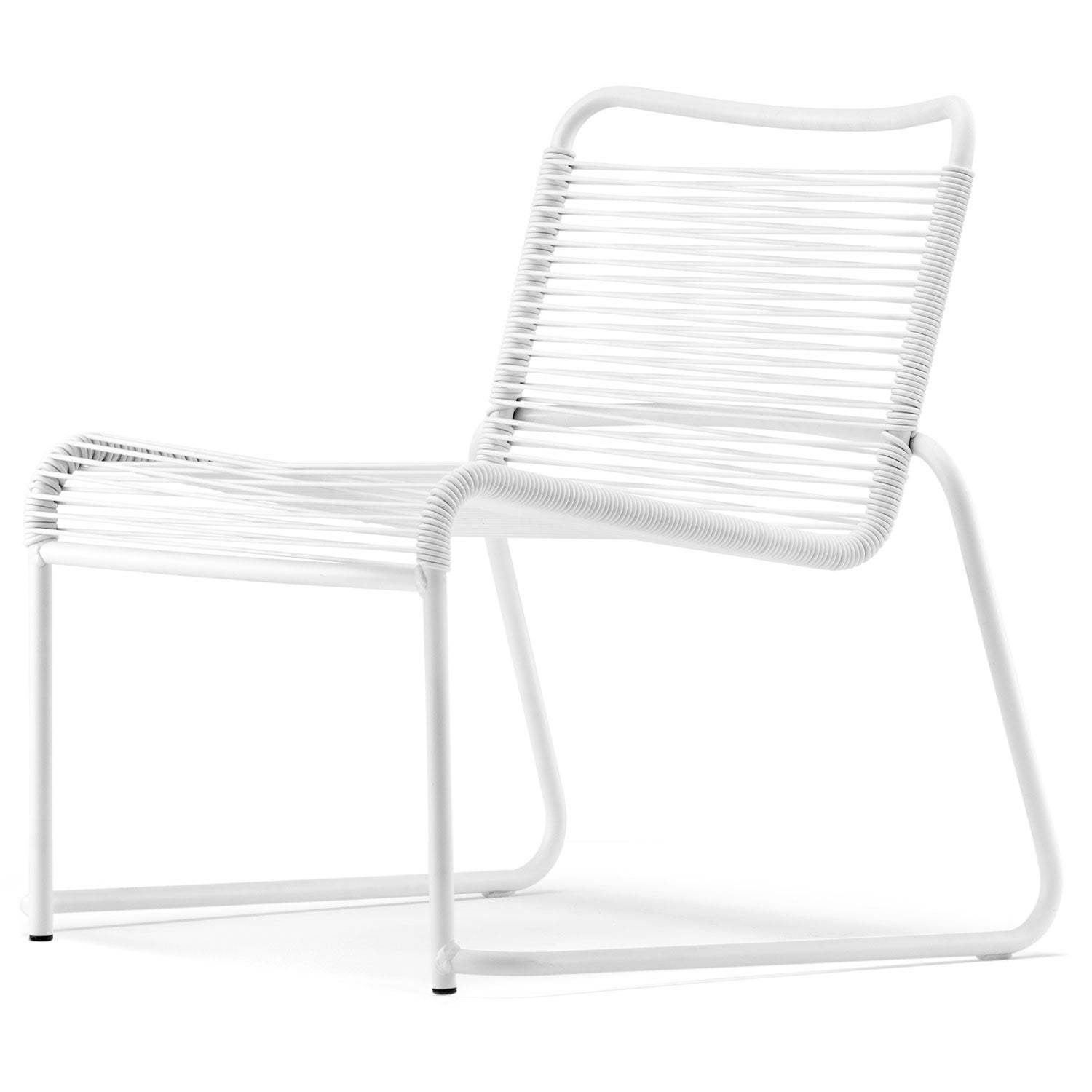 Lido Lounge Chair Sessel mit niedriger Rückenlehne Weiß Aluminium