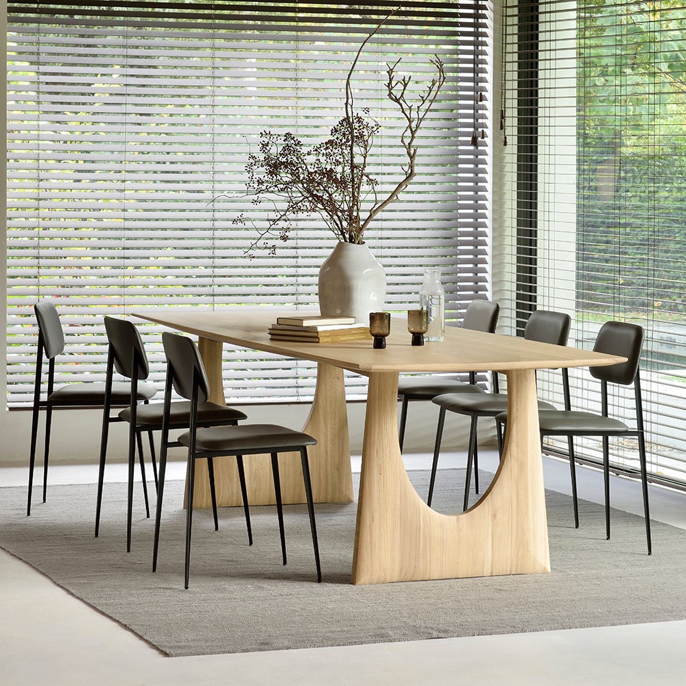 Geometrischer Esstisch 100x250 cm Eiche