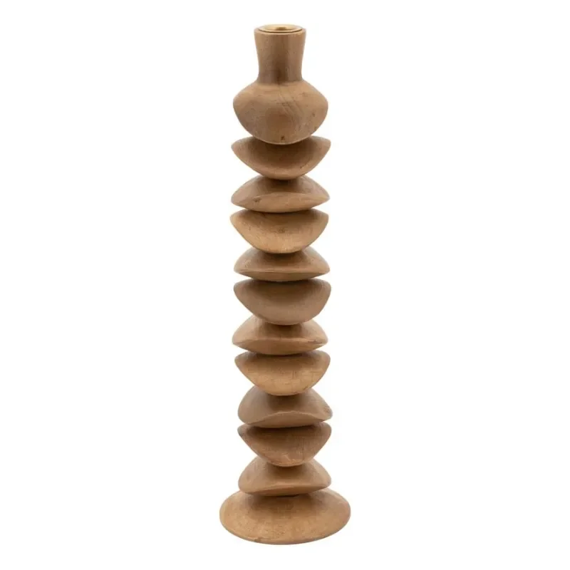Kasane large Kerzenständer 10x10x37 cm Mangoholz Braun