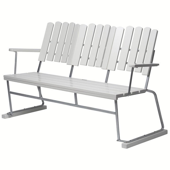 Sofa 6 Eiche weiß lackiert / Gestell feuerverzinkt