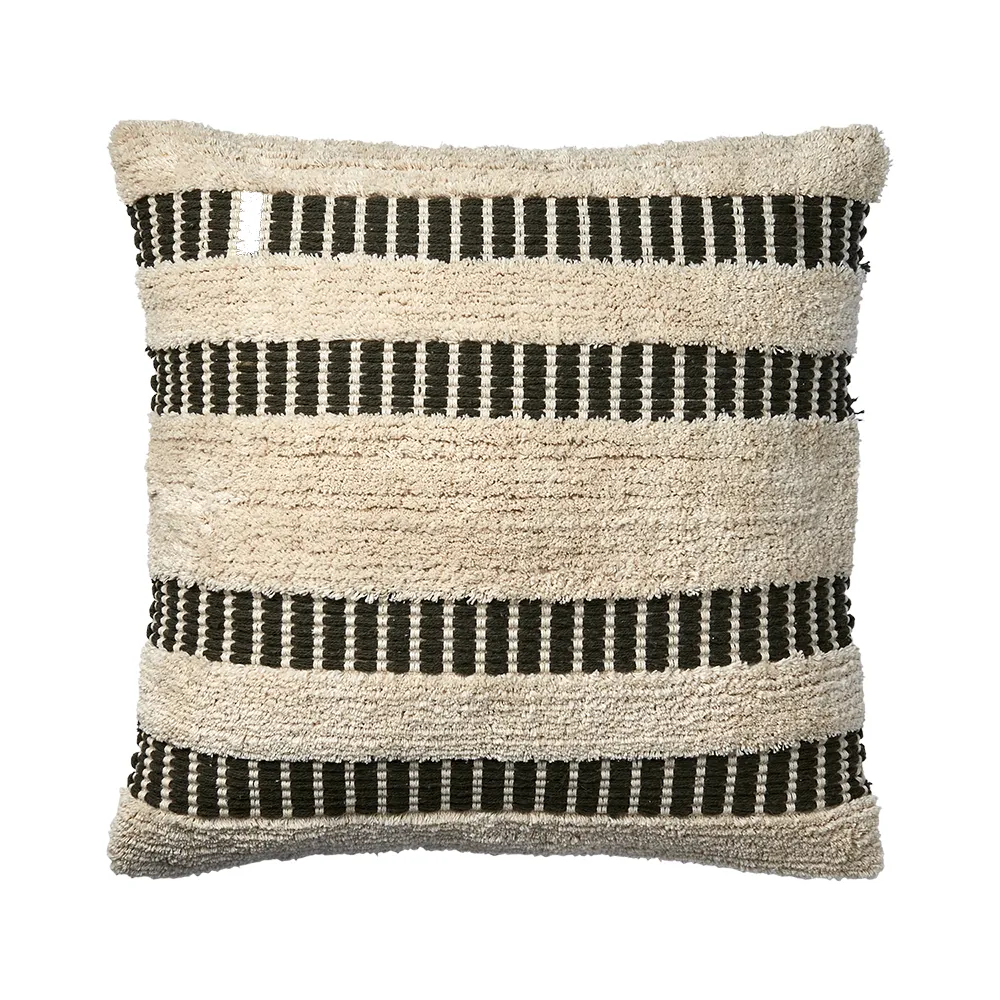  ANNA Kissenbezug gebrochenes Weiß/Grün