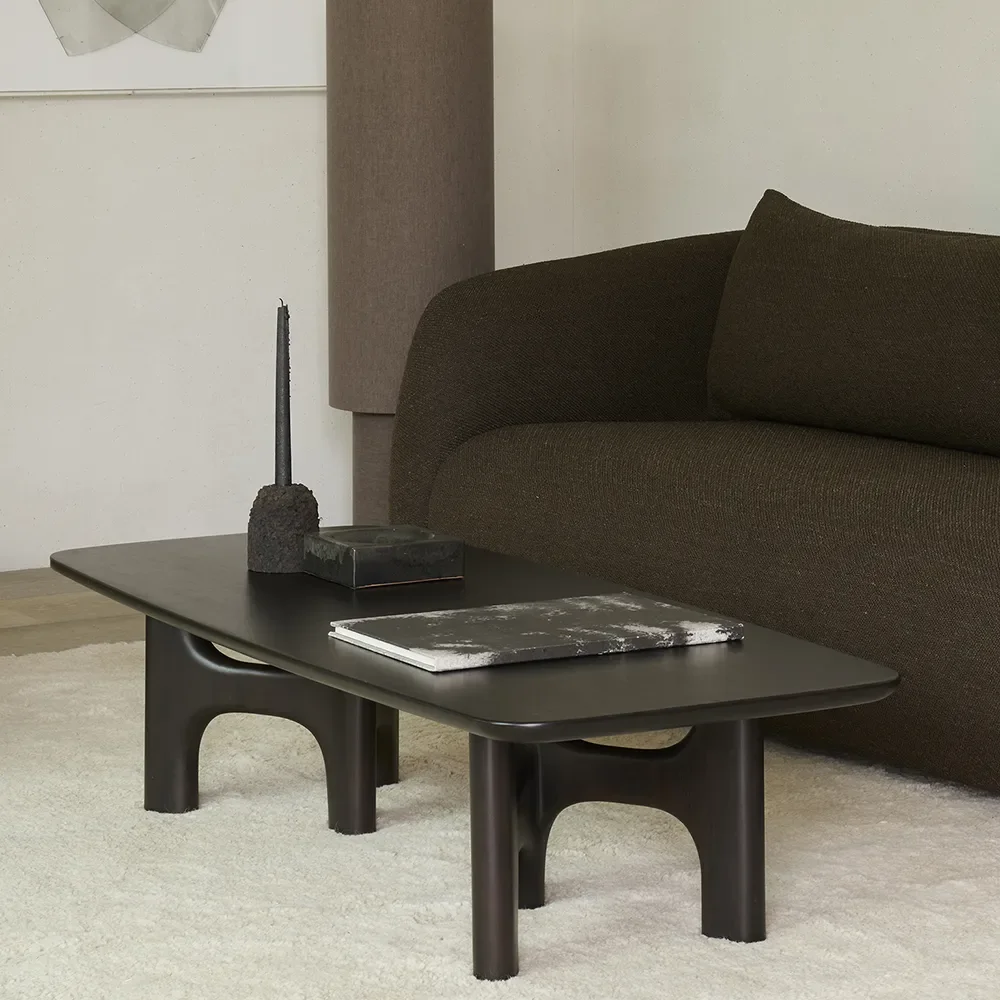 Couchtisch aus Mahagoni Flow Rose Brown