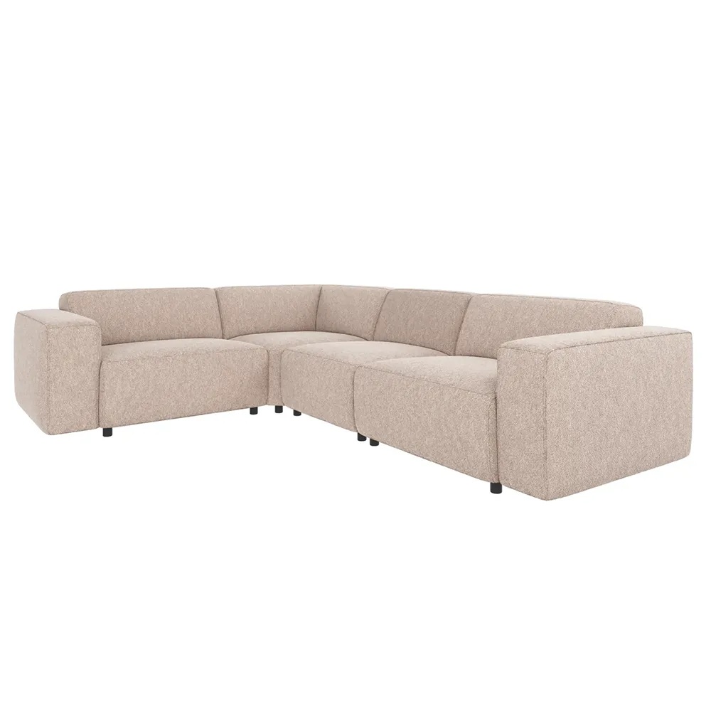 Willard Ecksofa 2+3-Sitzer Stoff Alice hellbeige