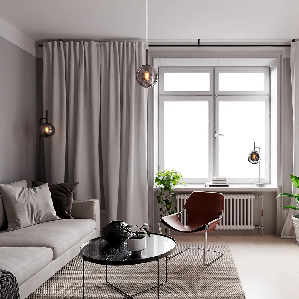 Boyle Stehleuchte Smoke Grey