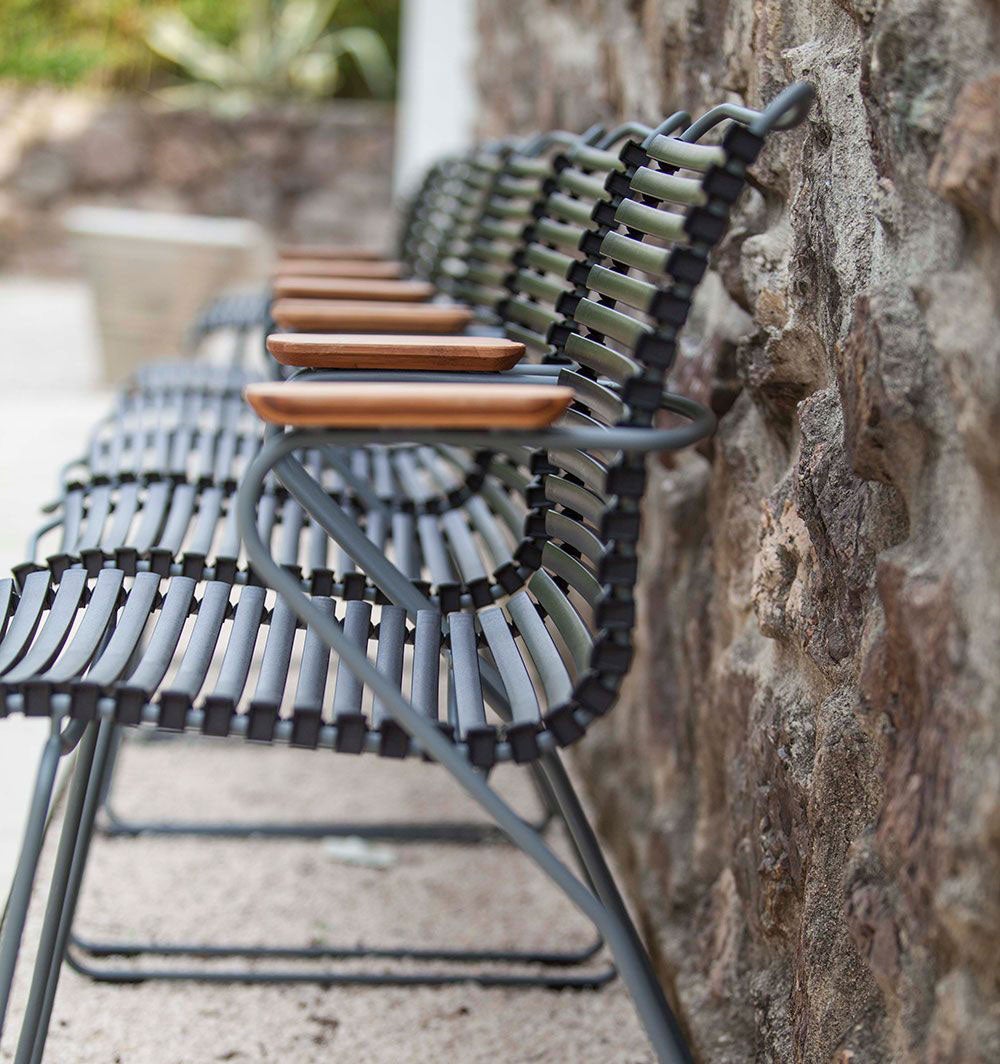 Click Sessel Tanne grün/grau Bambus