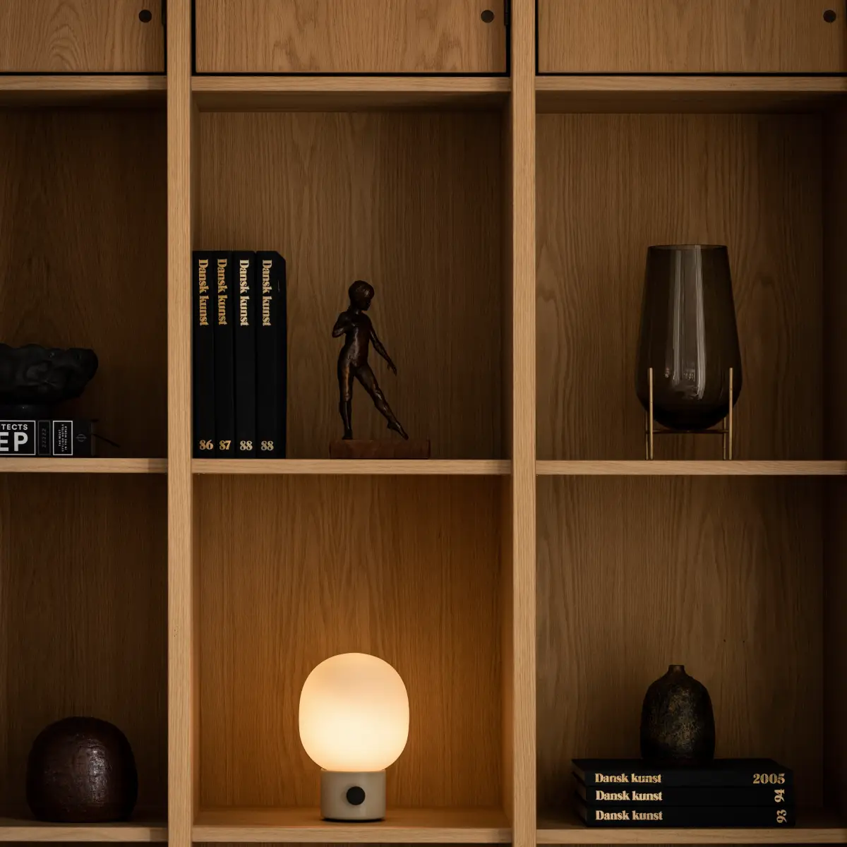 JWDA Tragbare Lampe Stahl Alabasterweiß