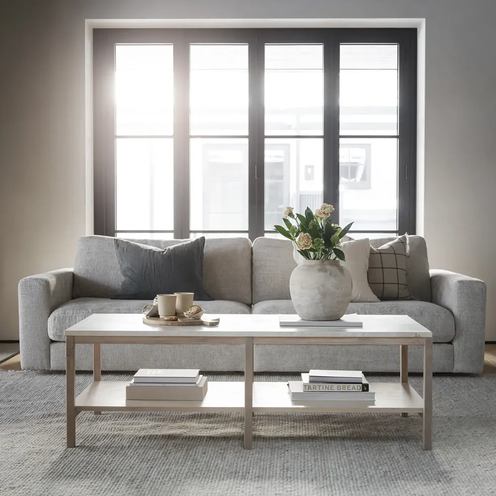 Duncan Sofa 3-Sitzer Stoff Robin hellgrau