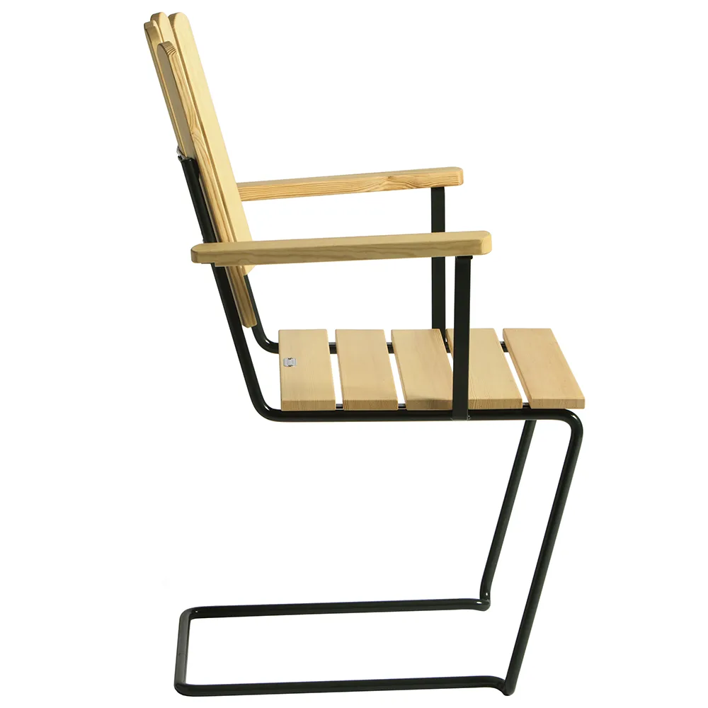 A2 Sessel Kiefer geölt/Gestell grün