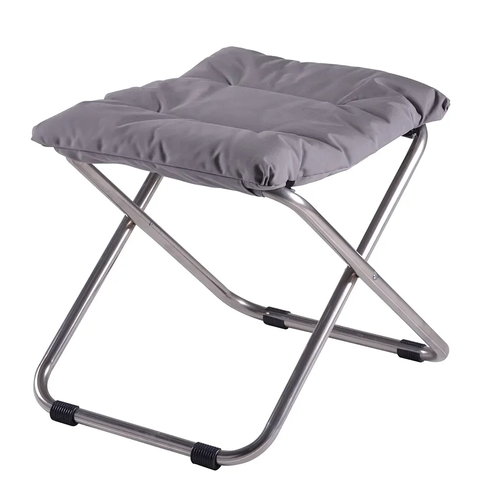 Chico soft Fußhocker Grau Aluminium