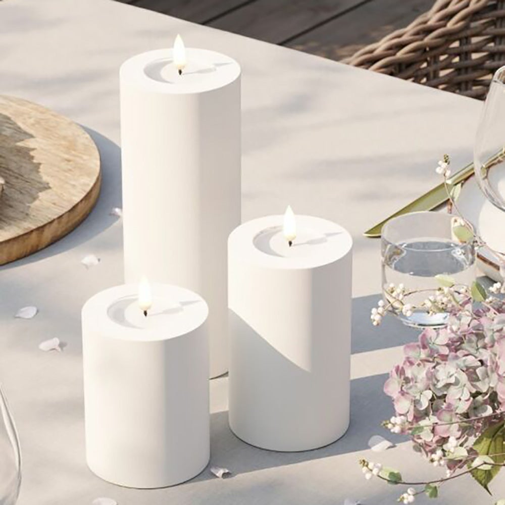  LED Blockleuchte Outdoor 7,5x10 cm weiß