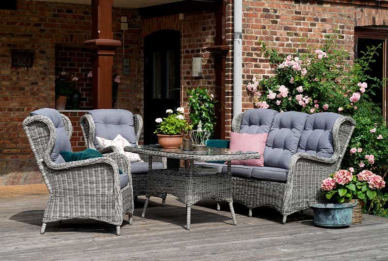 Rosita 3-Sitzer-Sofa grau/grau