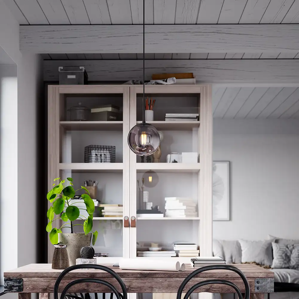 Boyle Deckenleuchte Ø18cm Rauchgrau