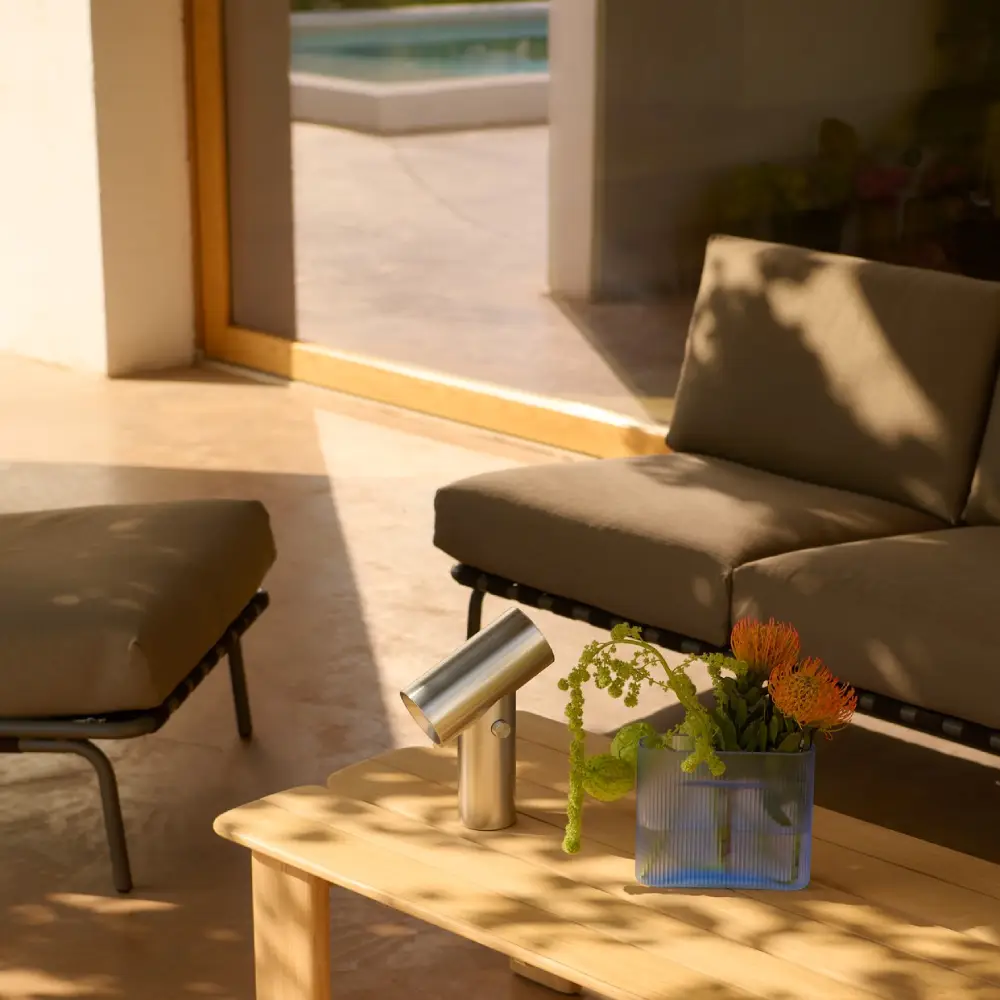 Lounge-Sofa Settle 3-seater Ribbed Weave 5/Taupe