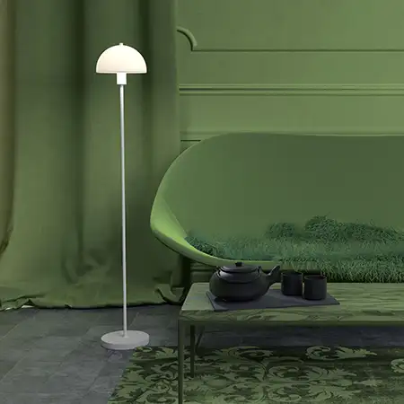 Vienda Stehleuchte weiß/Glas E14 