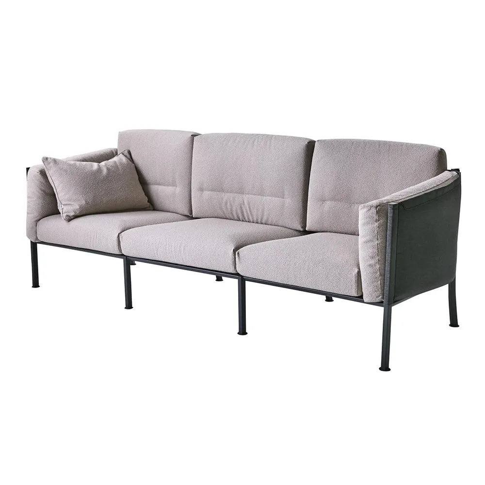 Delux sofa Teddy beige/schwarz