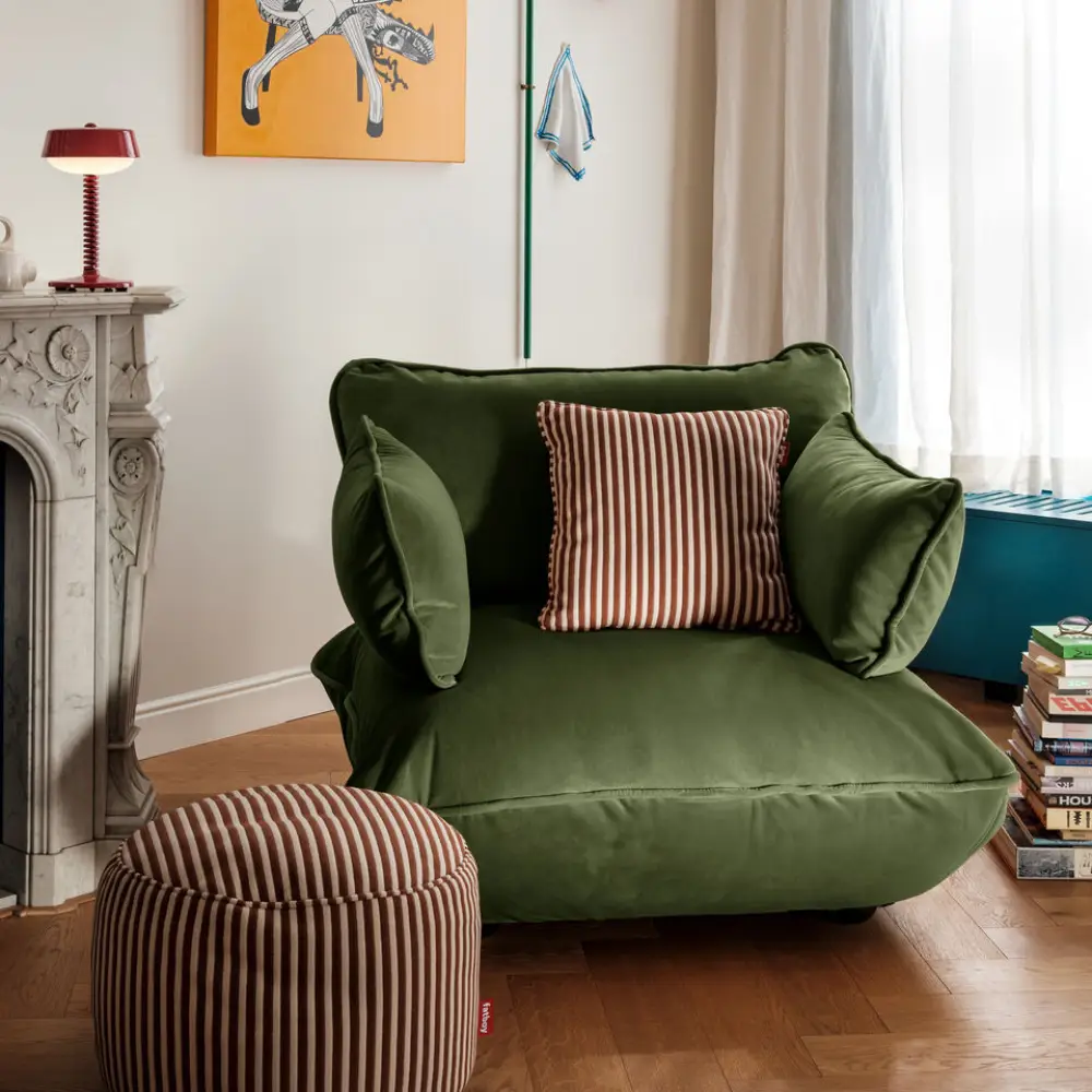 sumo armlehne velvet recycled deep green