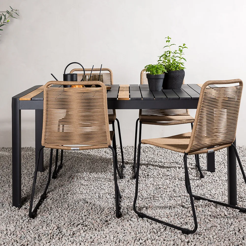 Lindos Dining Chair latte 2er-Pack