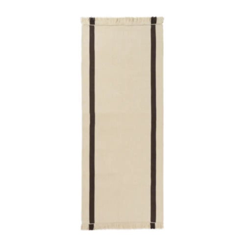 Calm Kelim Teppich 80x200 cm - Off-white/Coffee