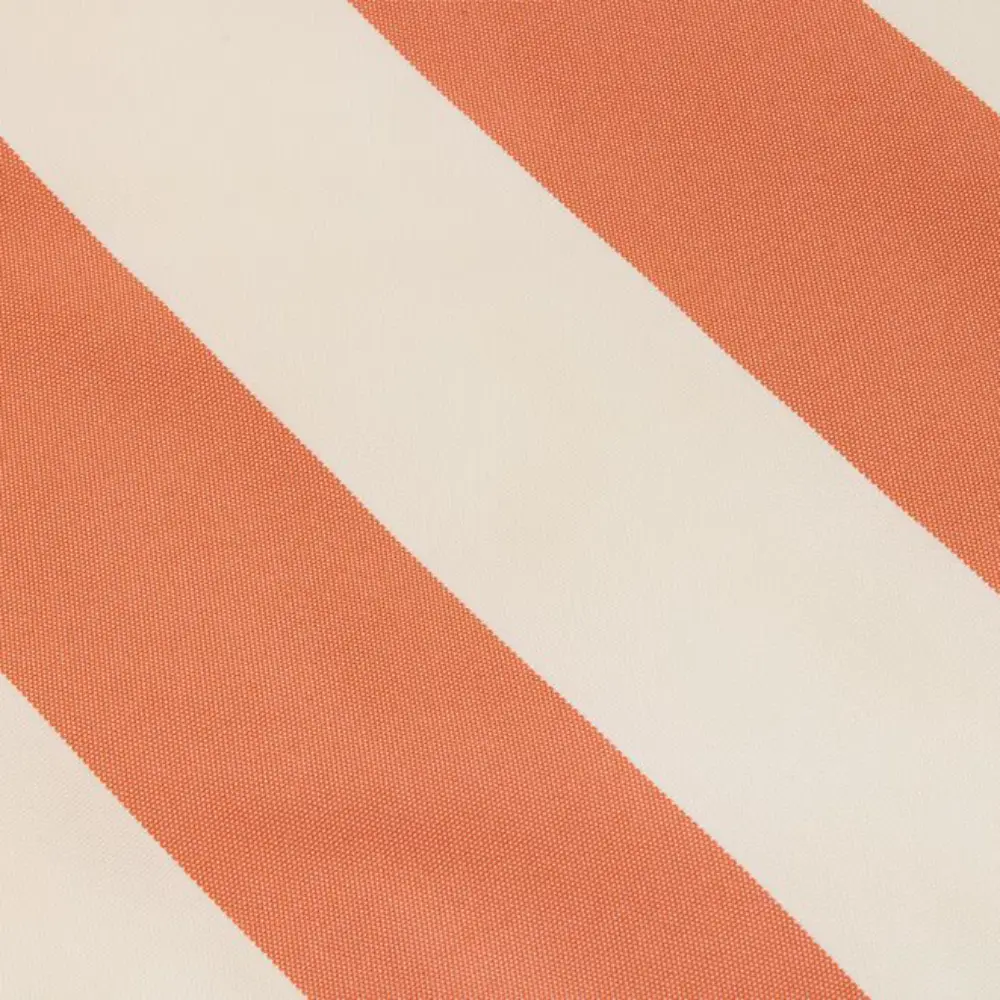 Rundes Zierkissen, gestreift, orange-creme
