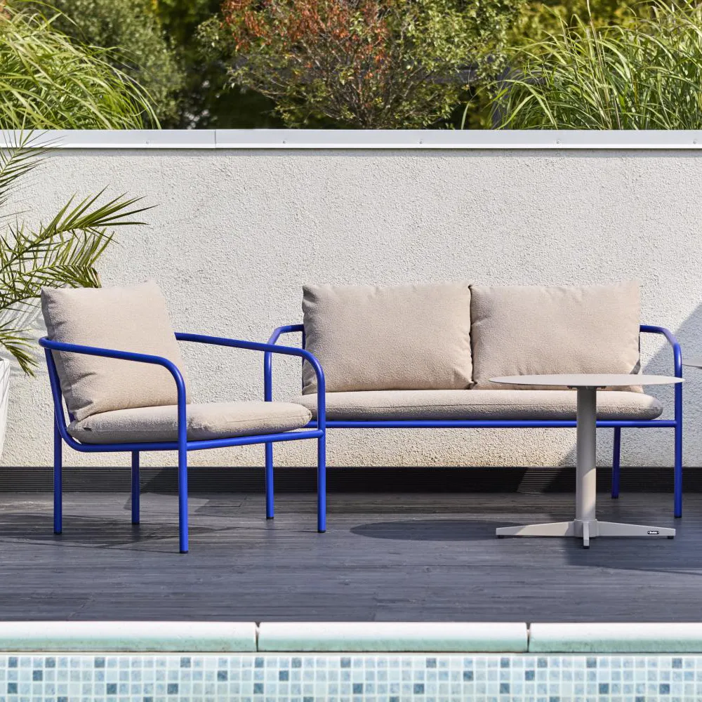 Bendt Sessel Teddy Beige/Indigo Blue