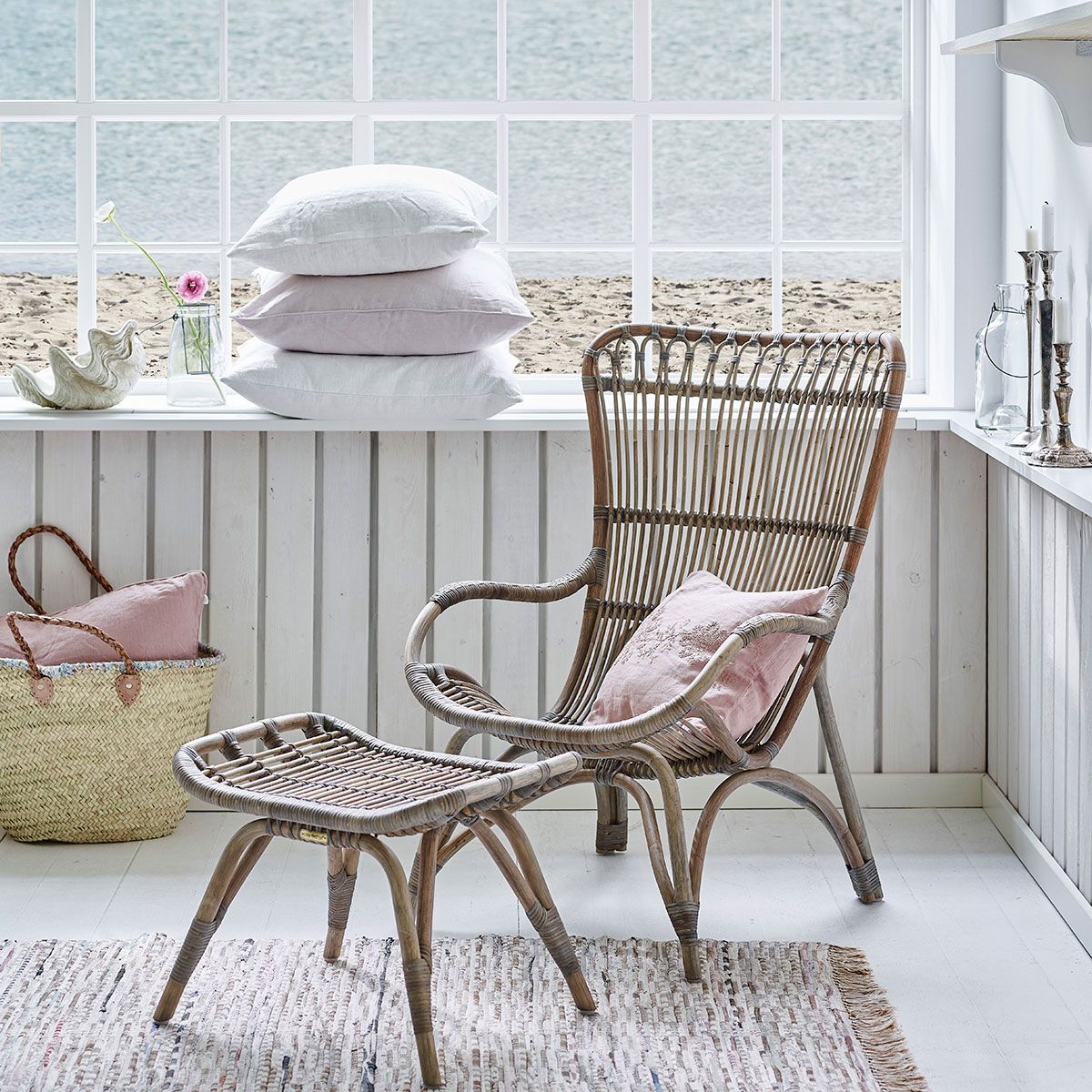 Monet Rattan Sessel Taupe