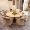 Peace Wood esstisch 150 cm anthrazit / teak
