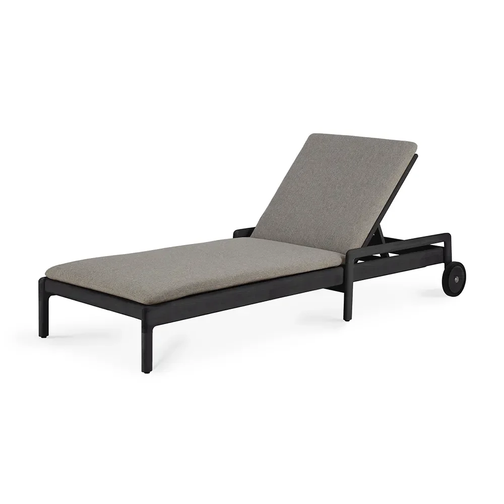 Jack Sunbed Schwarz/Mokka dünnes Kissen