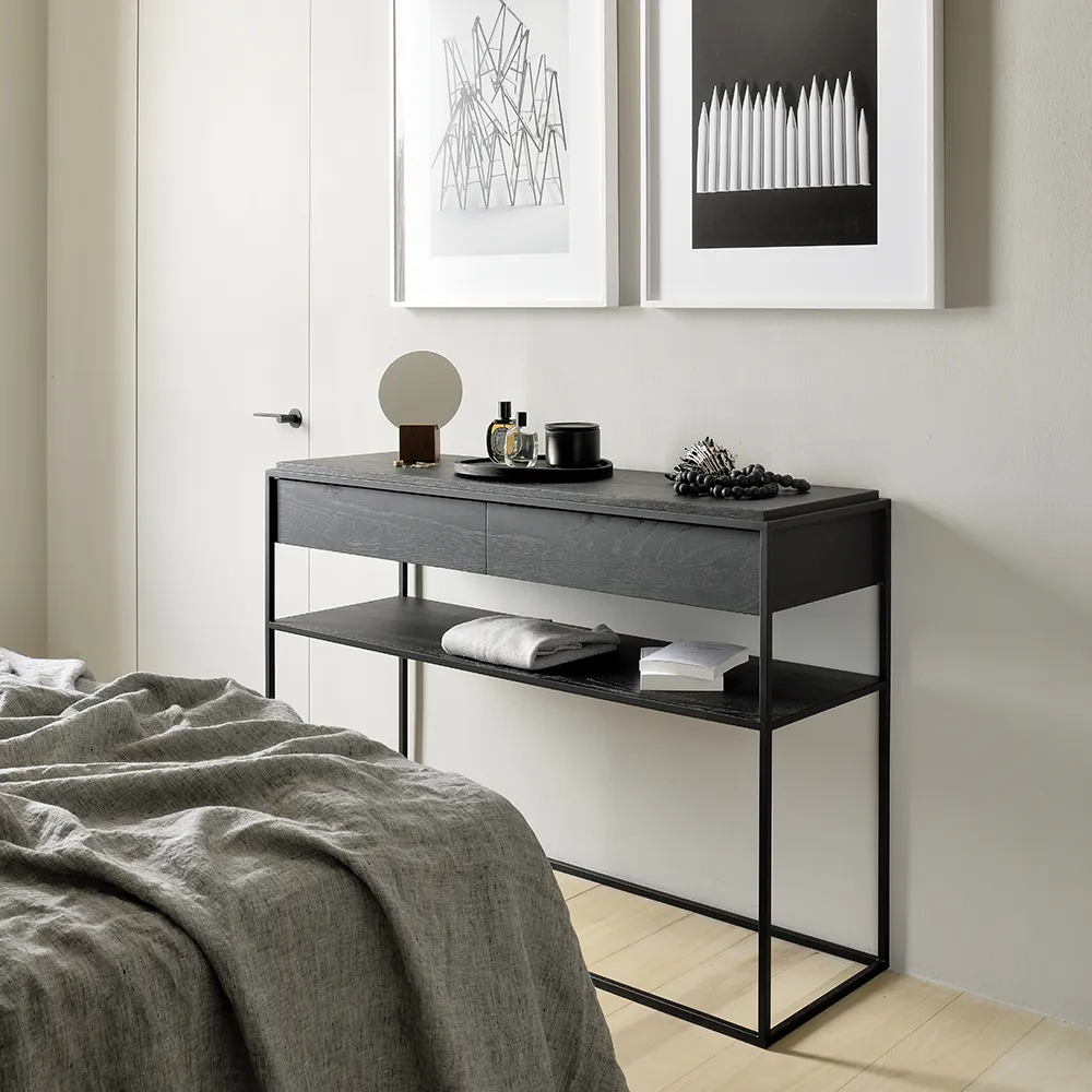 Monolit Konsolentisch Eiche Schwarz