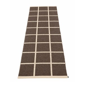 Gewebter Teppich Criss Dark Brown 70x225 cm