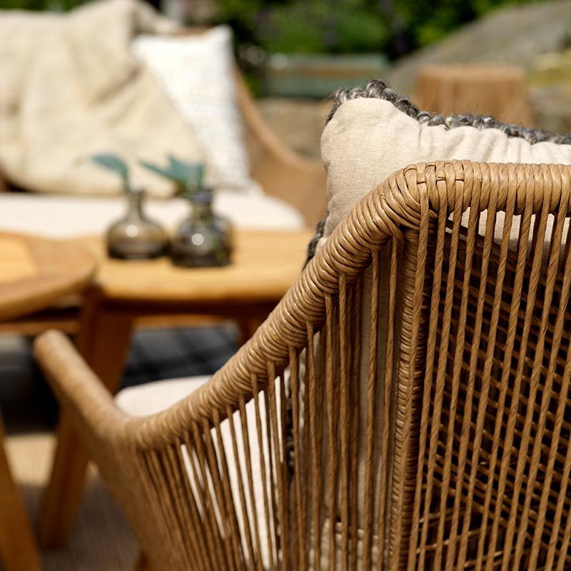 Sofa Hazel aus Teakholz/Kunst-Rattan