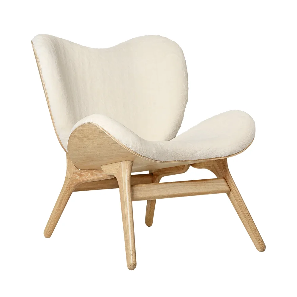 A Conversation Piece Loungesessel Oak/Teddy White
