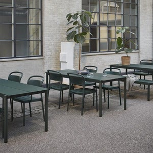 Linear Steel Esstisch 140X75 cm Dark Green