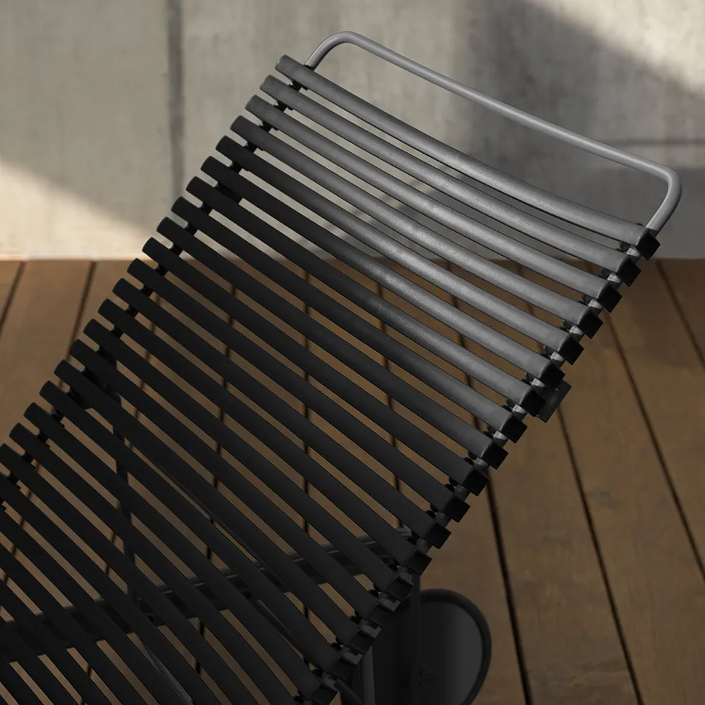 Click Adjustable chaise longue Pigeon blue. Frame: Grey