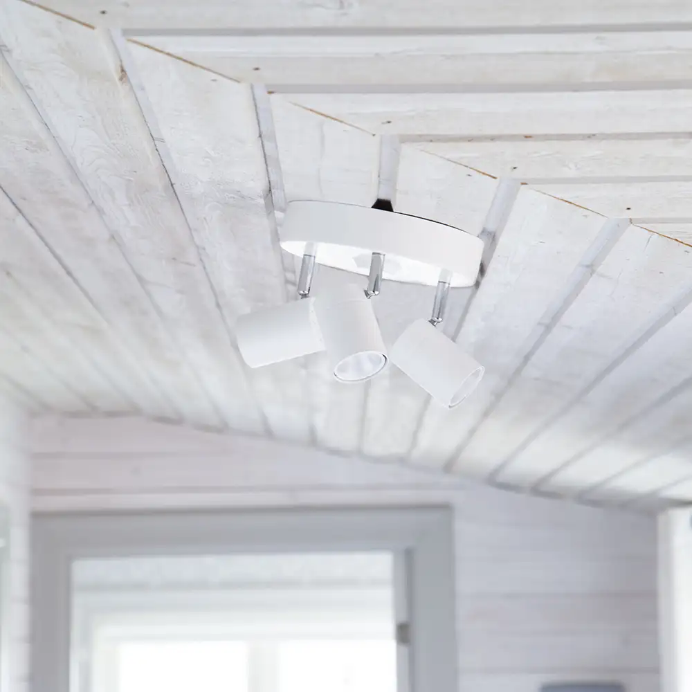 Korrekter Deckenstrahler 3-tief Weiß 