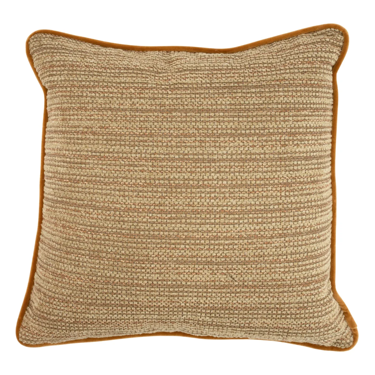 Faye 50x50x4,5 cm Polyester & viscose,  down feather filling Pluto brown