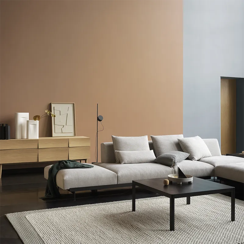 Workshop Couchtisch 43 x 120 cm - Black Linoleum