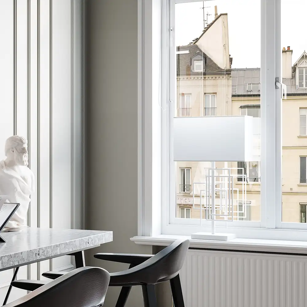 Paragon Tischleuchte 69 cm weiß